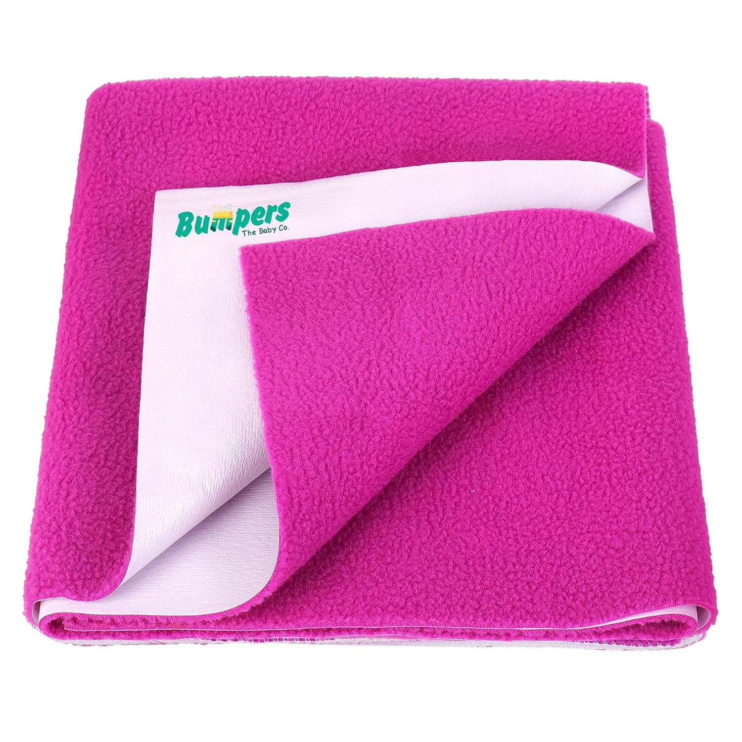 Waterproof Quick Dry Sheet for Baby| Bed Pad Extra Absorbent Washable Mattress Protector| Baby Bed Protecting Waterproof Mat (Rani Pink) - Bumpers