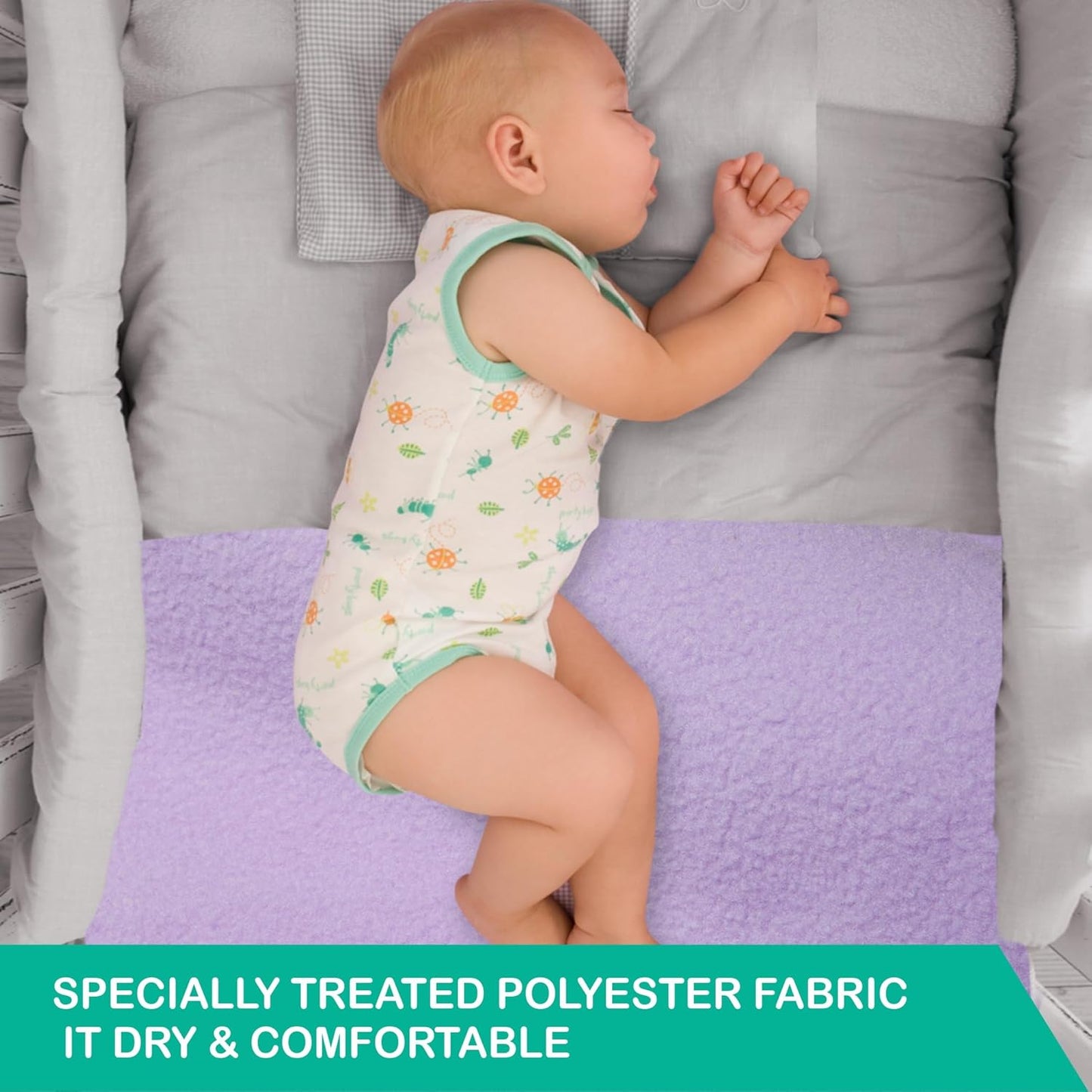 Baby Bed Protecting Waterproof Mat (Voilet)
