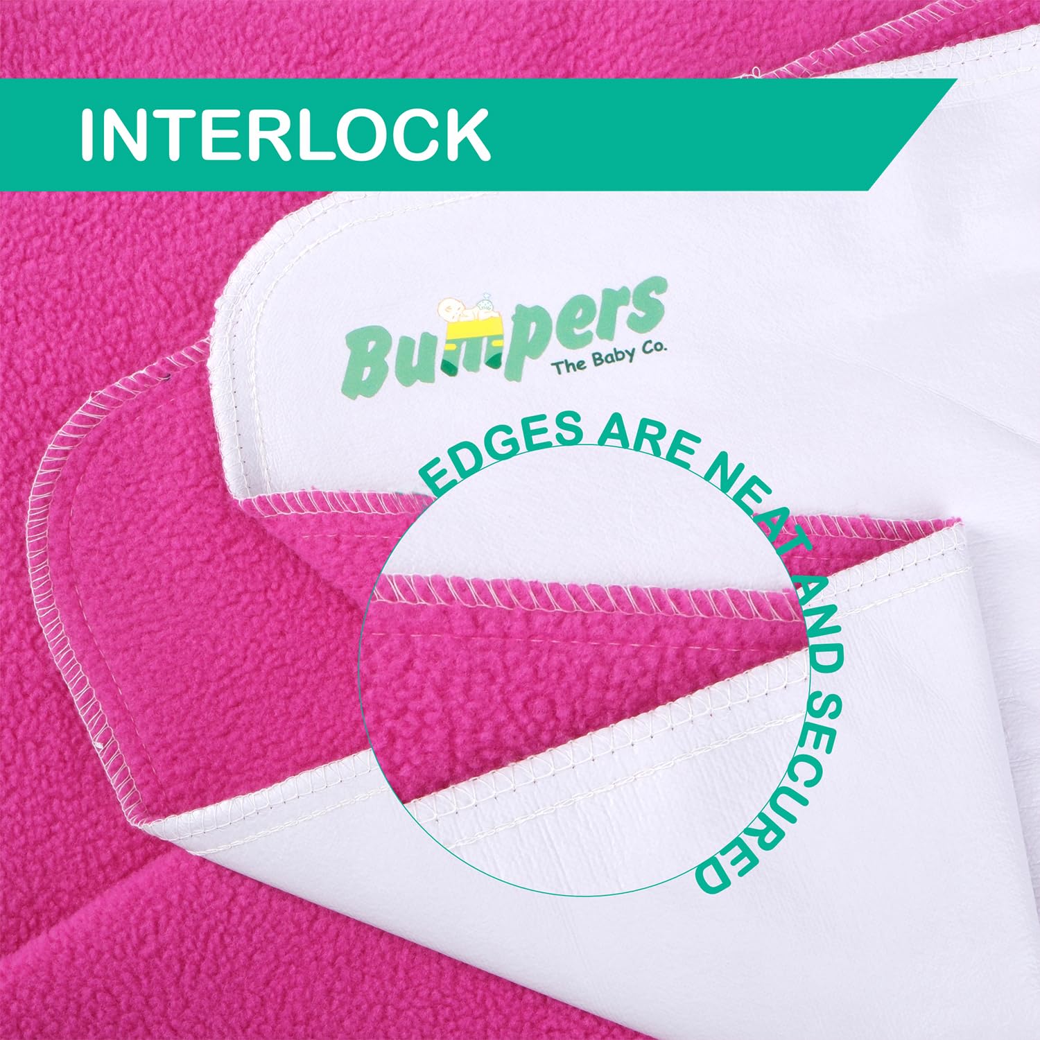 Anti-Piling Quick Dry & Absorbent Sheet Polycotton Baby Bed Protecting Waterproof Mat - Bumpers