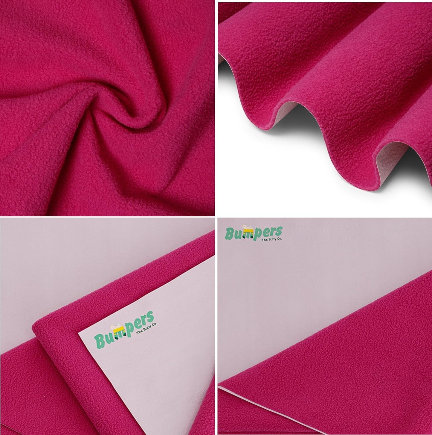 Waterproof Quick Dry Sheet for Baby| Bed Pad Extra Absorbent Washable Mattress Protector| Baby Bed Protecting Waterproof Mat (Rani Pink)