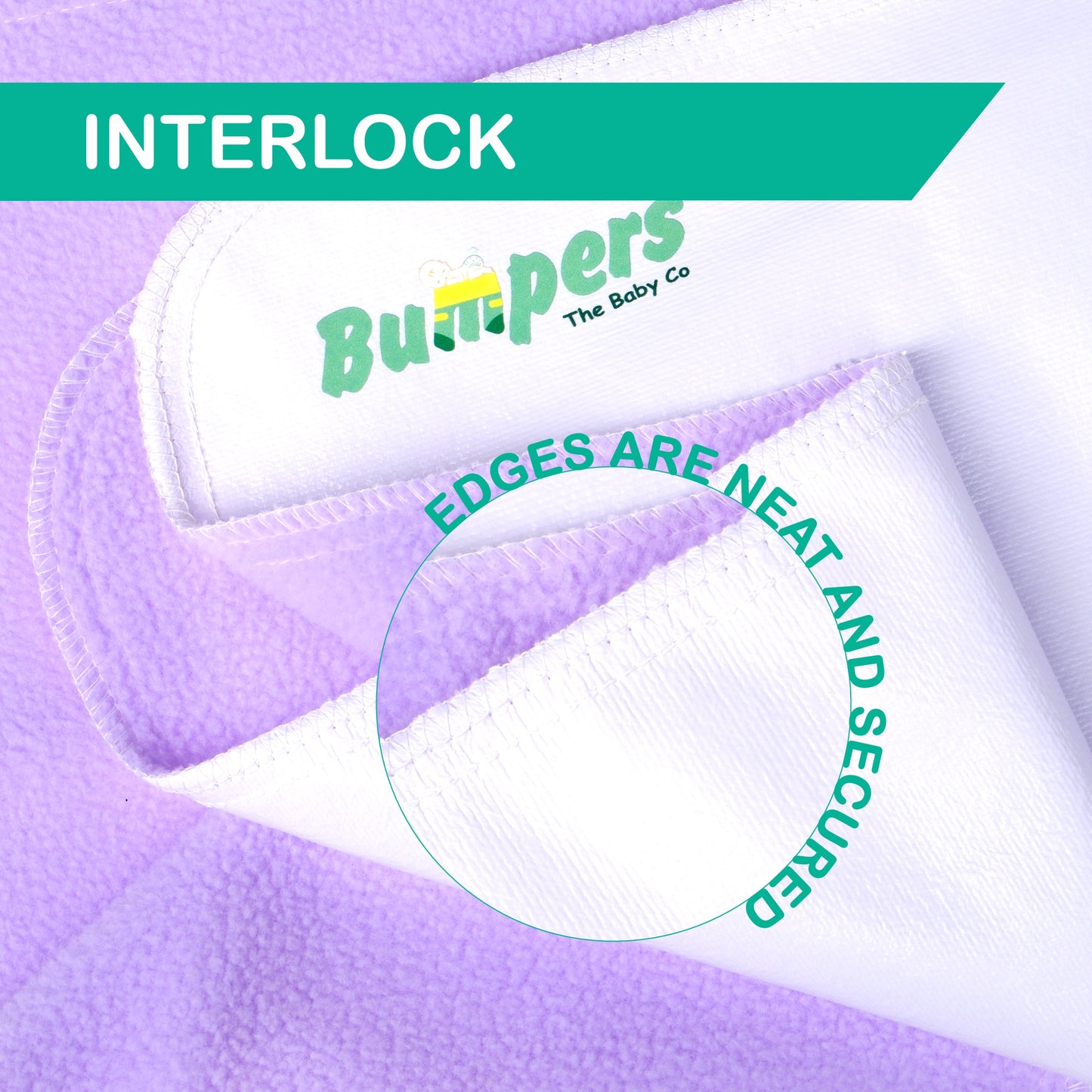 Anti-Piling Quick Dry & Absorbent Sheet Polycotton Baby Bed Protecting Waterproof Mat - Bumpers