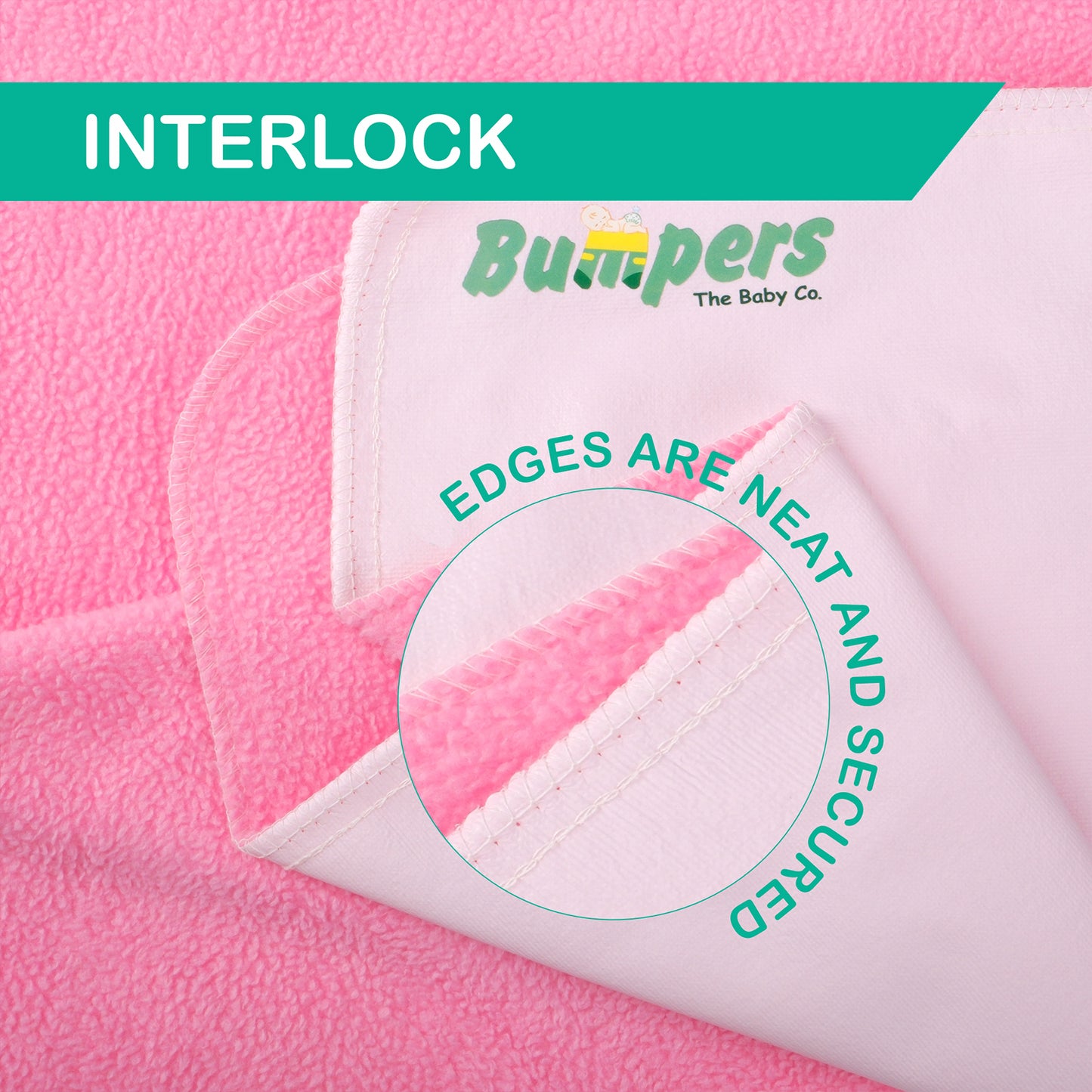 Anti-Piling Quick Dry & Absorbent Sheet Polycotton Baby Bed Protecting Waterproof Mat - Bumpers
