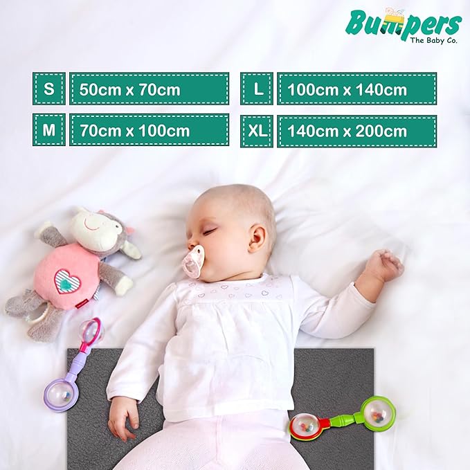 Anti-Piling Quick Dry & Absorbent Sheet Polycotton Baby Bed Protecting Waterproof Mat (Grey, Pack of 1)