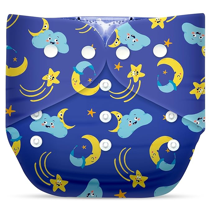Extra Absorbent, Reusable, Waterproof & Adjustable cloth diaper for babies/Kids