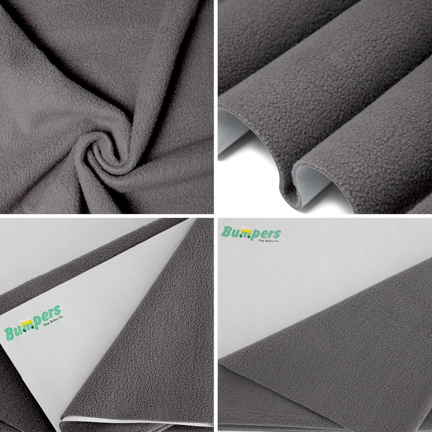 Anti-Piling Quick Dry & Absorbent Sheet Polycotton Baby Bed Protecting Waterproof Mat (Grey, Pack of 1)