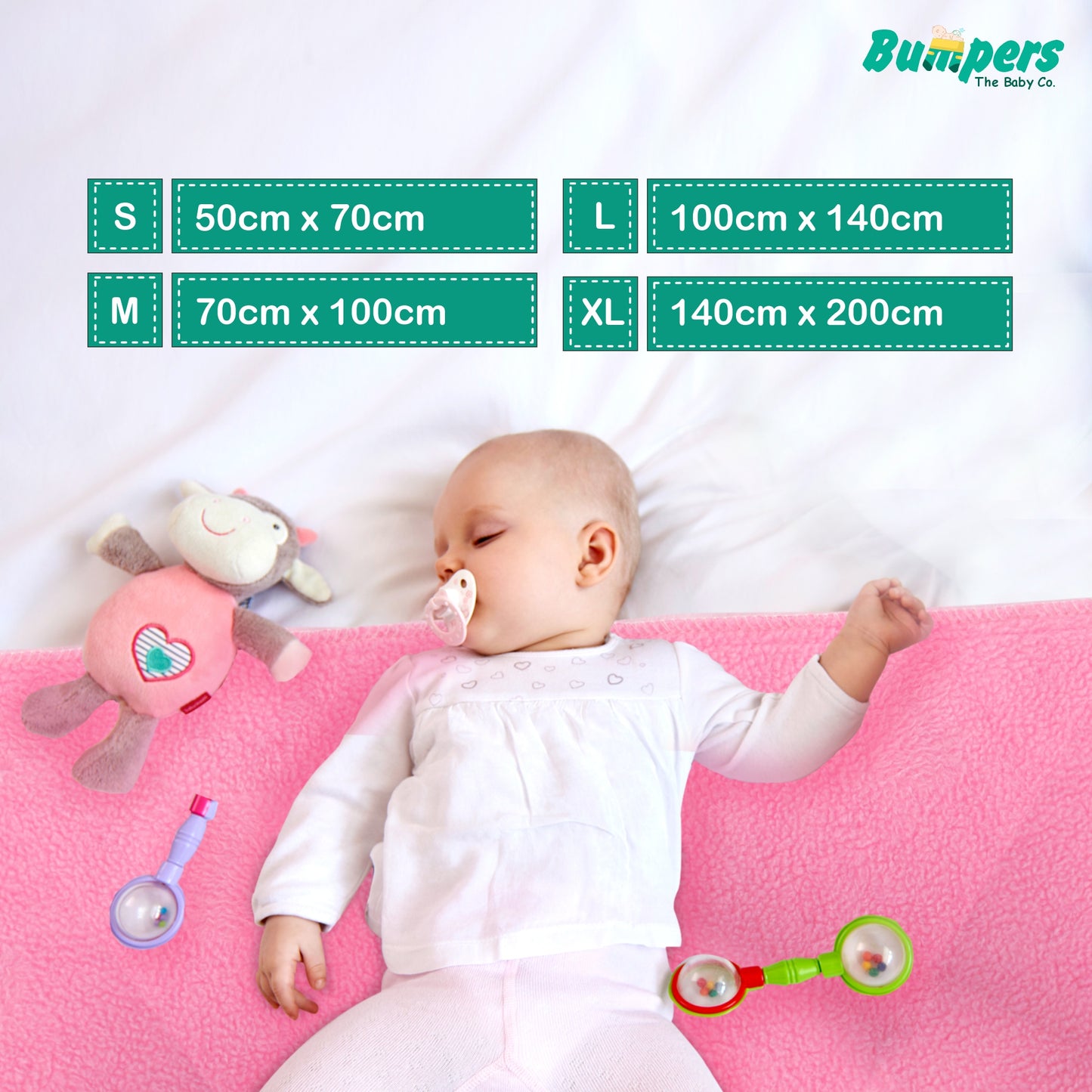 Anti-Piling Quick Dry & Absorbent Sheet Polycotton Baby Bed Protecting Waterproof Mat - Bumpers
