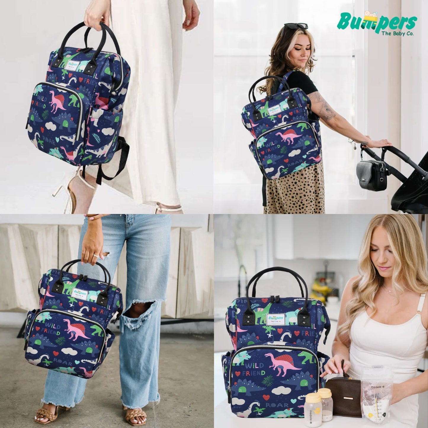 Bumper Dino Diaper Bag