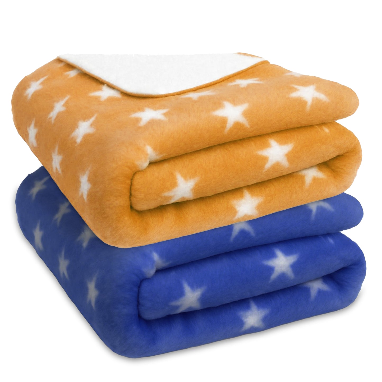 Bumper Star Baby Blanket Royal Blue+Brown (PO2)