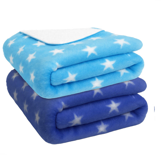 Bumper Star Baby Blanket Royal blue+Sky Blue (PO2)