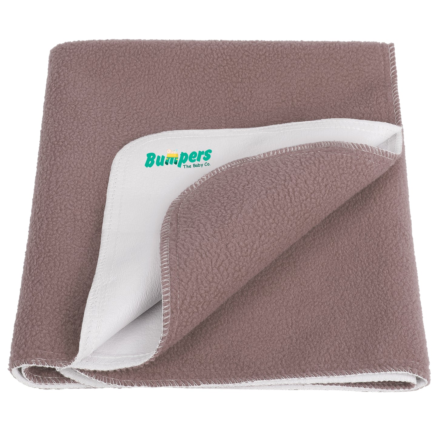 Anti-Piling Quick Dry & Absorbent Sheet Polycotton Baby Bed Protecting Waterproof Mat (Brown)