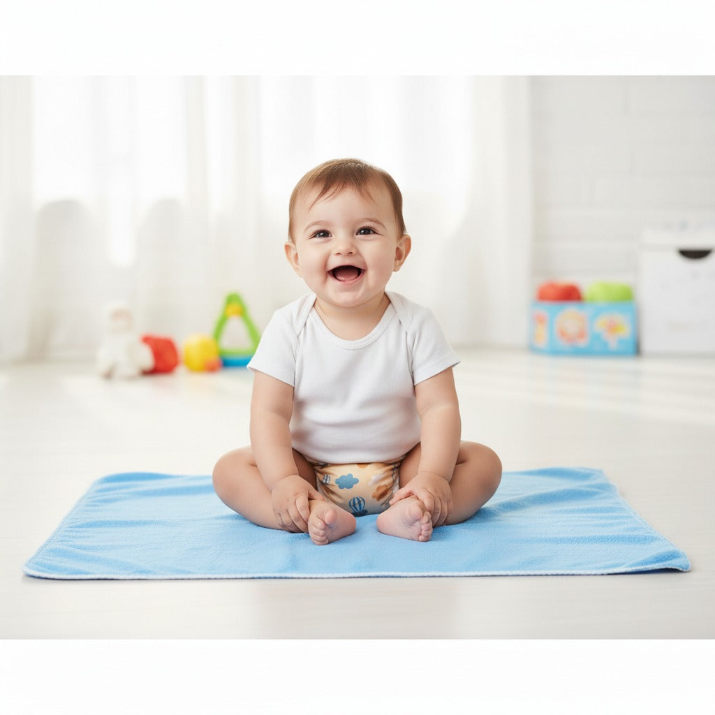Anti-Piling Interlock Quick Dry & Absorbent Sheet Polycotton Baby Bed Protecting Waterproof (Pack of 2 ) - Bumpers