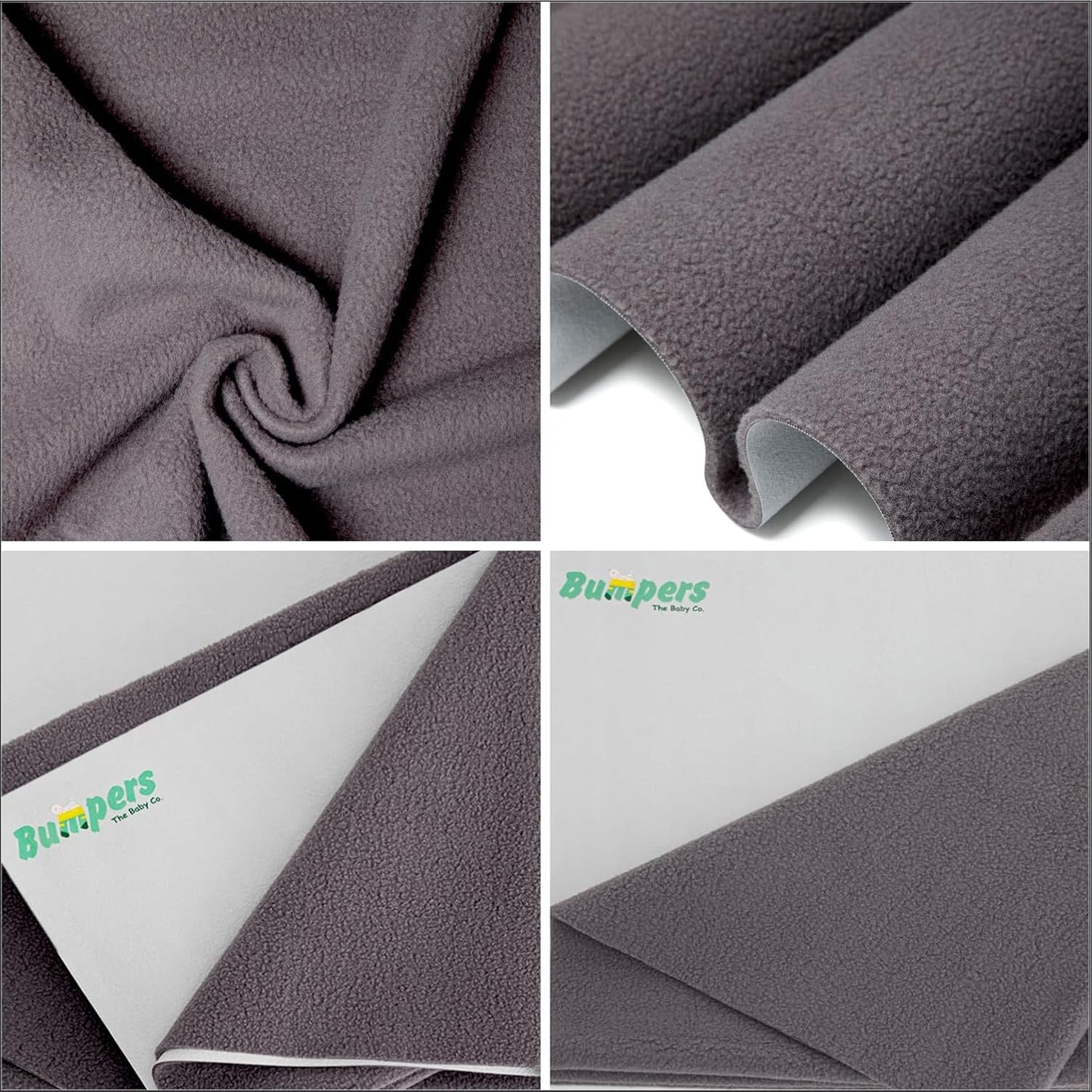 Bumpers Anti-Piling Quick Dry & Absorbent Sheet Polycotton Baby Bed Protecting Waterproof Mat (Royal Blue, Dark Blue, Grey, Small (70 x 50cm), Pack of 3)
