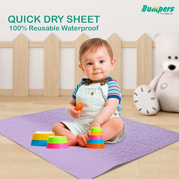 Quick Dry Sheet for Baby | Baby Bed Protector Sheet for Toddler Children - Bumpers