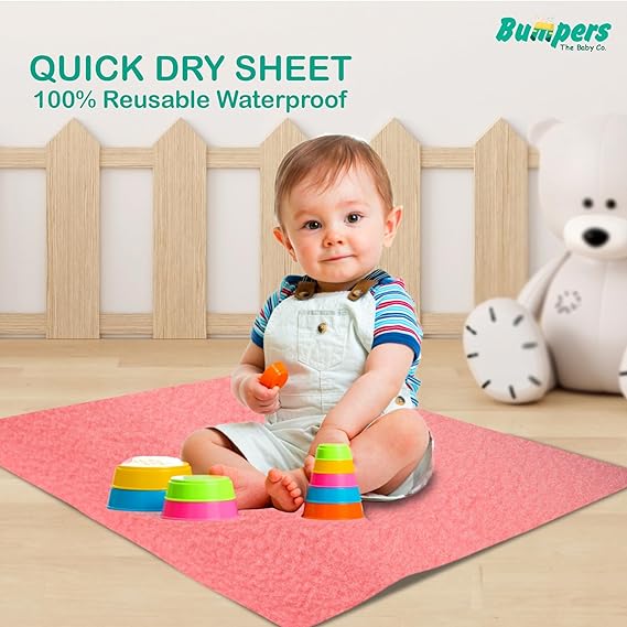 Quick Dry Sheet for Baby | Baby Bed Protector Sheet for Toddler Children - Bumpers