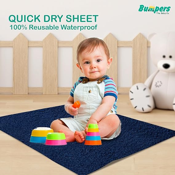 Quick Dry Sheet for Baby | Baby Bed Protector Sheet for Toddler Children - Bumpers