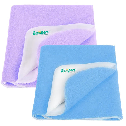 Anti-Piling Interlock Quick Dry & Absorbent Sheet Polycotton Baby Bed Protecting Waterproof (Pack of 2)