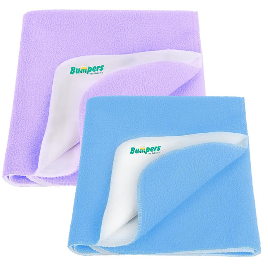 Anti-Piling Interlock Quick Dry & Absorbent Sheet Polycotton Baby Bed Protecting Waterproof (Pack of 2)