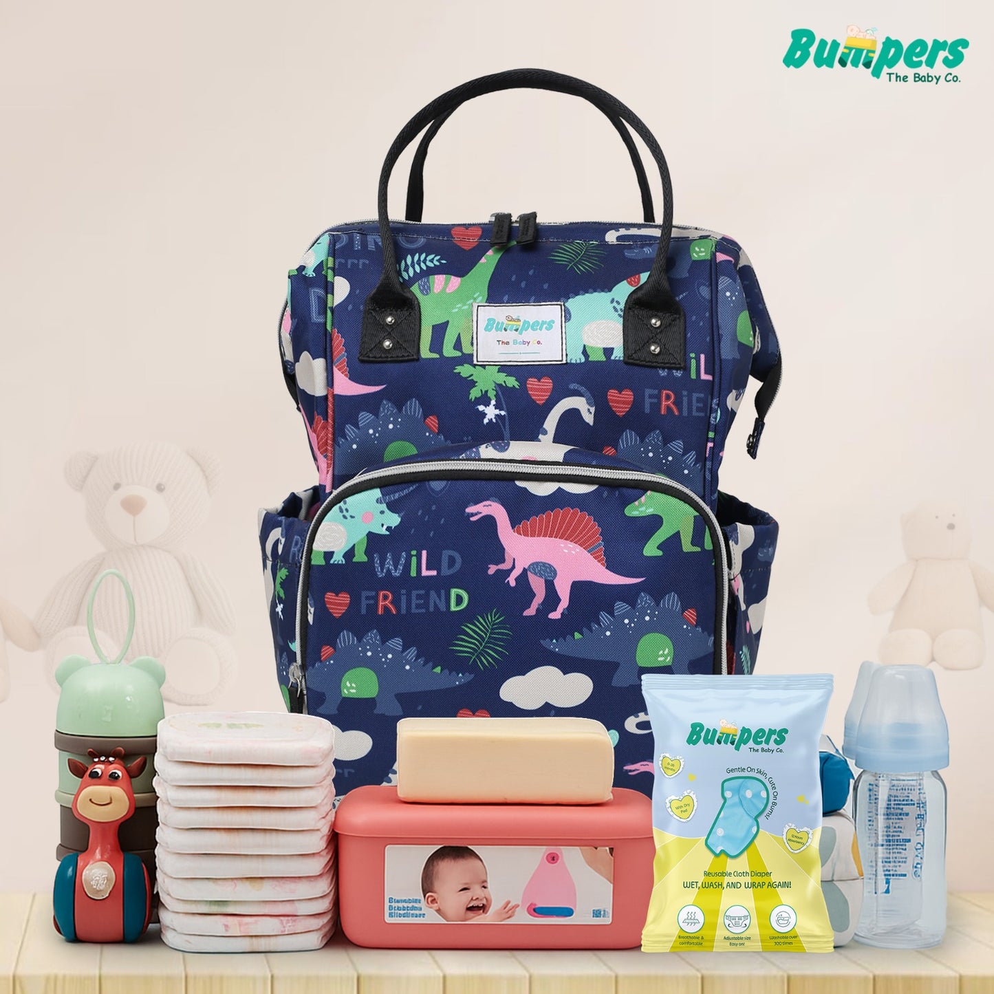 Bumper Dino Diaper Bag