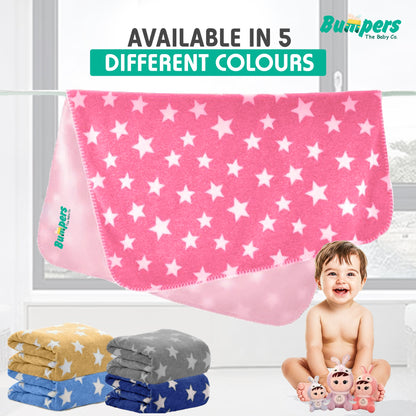Bumpers Baby Fleece Blanket |.Pink, Pack of 1