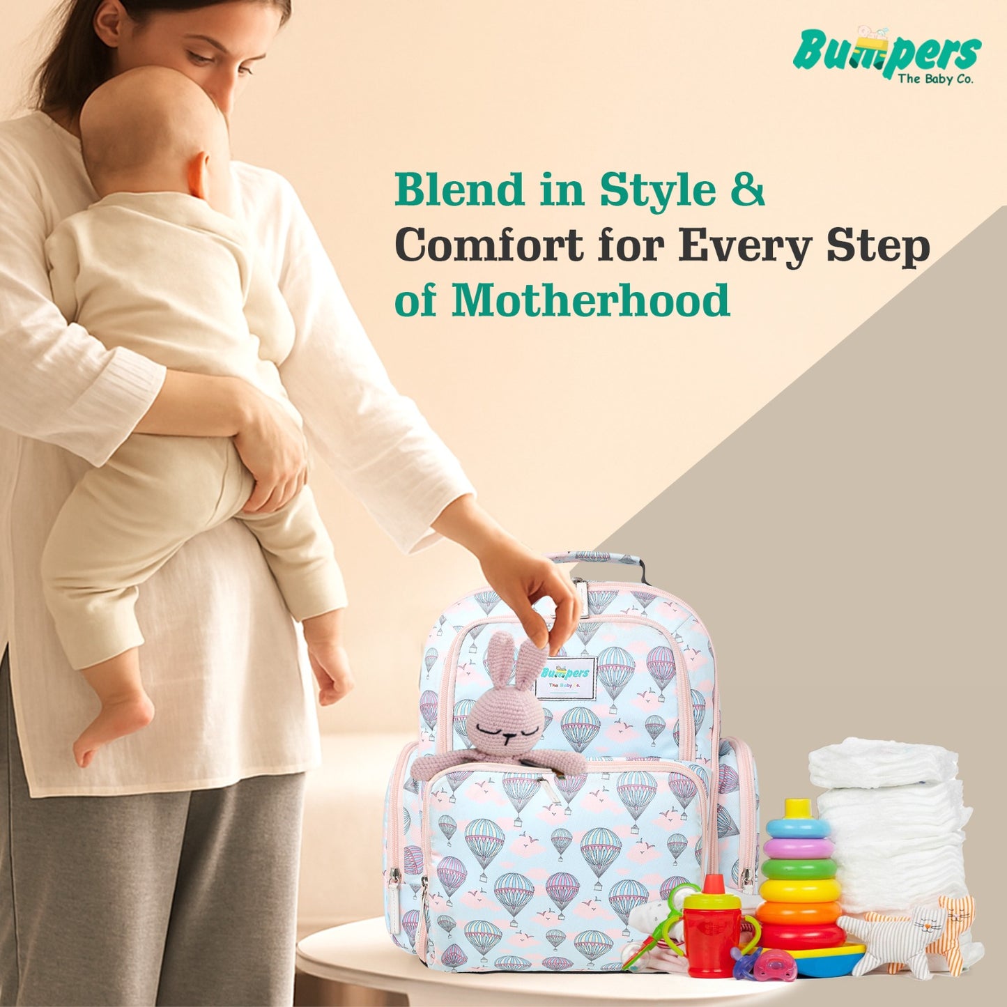 Bumper Hot Air Balloon Diaper Bag