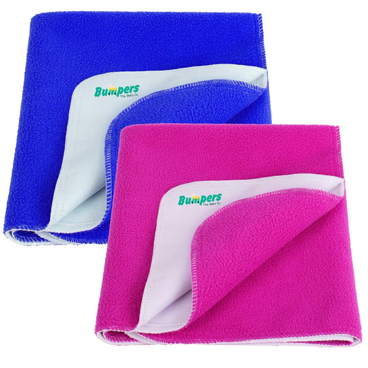 Anti-Piling Interlock Quick Dry & Absorbent Sheet Polycotton Baby Bed Protecting Waterproof (Pack of 2)
