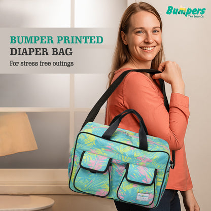 Bumper Tropical Leaf Diaper Bag