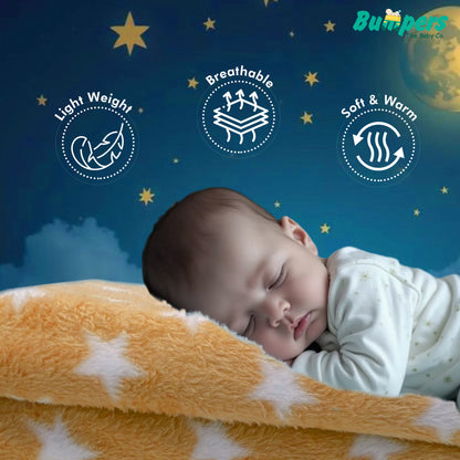 Bumpers Baby Fleece Blanket |Brown, Pack of 1