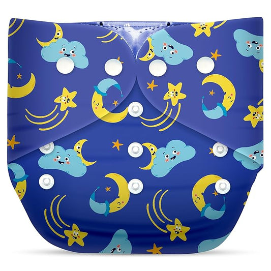 Extra Absorbent, Reusable, Waterproof & Adjustable cloth diaper for babies/Kids