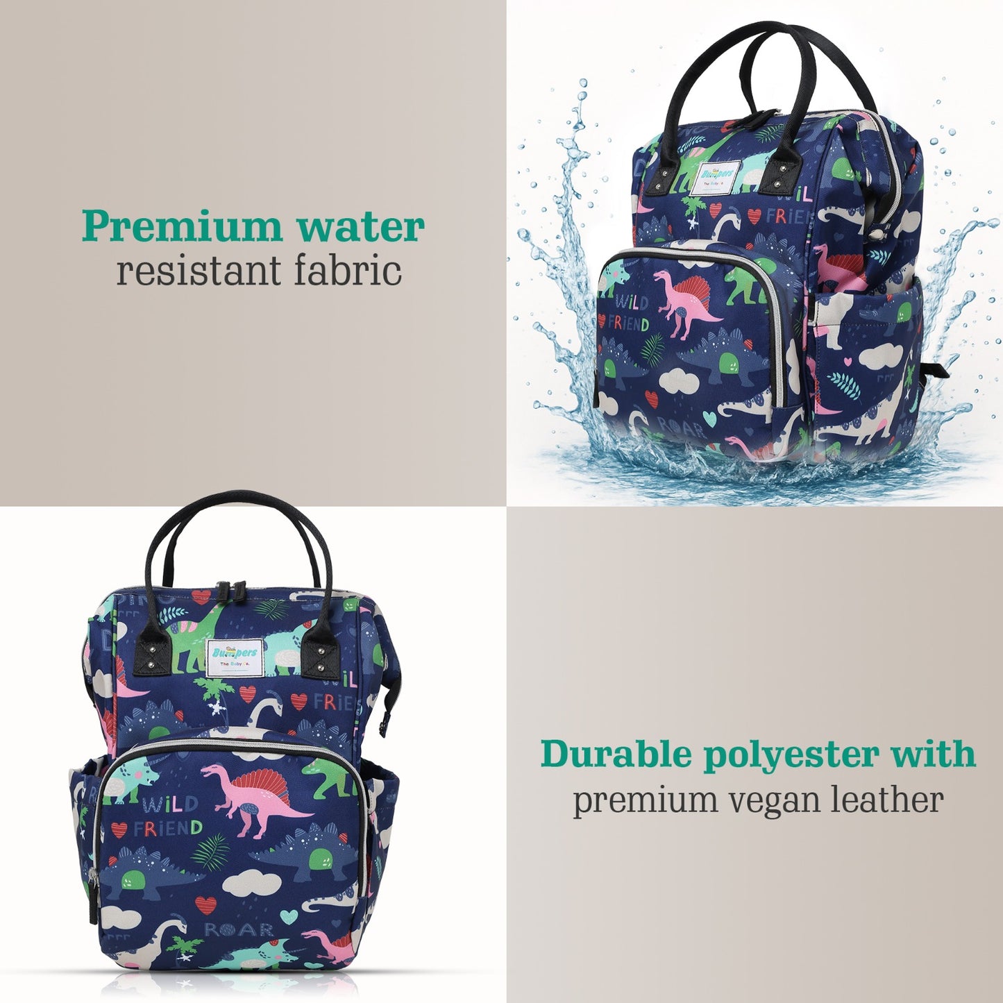 Bumper Dino Diaper Bag