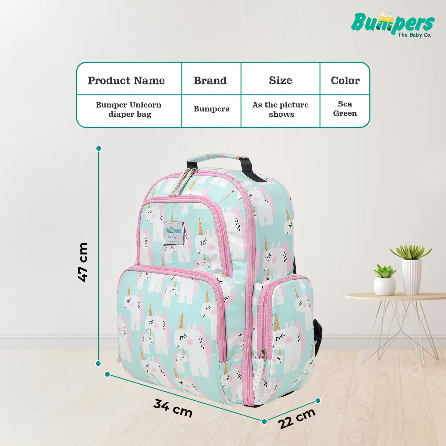 Bumper Unicorn Diaper Bag
