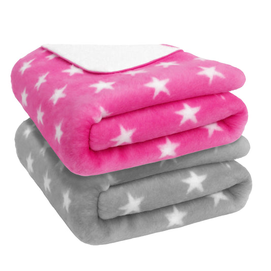 Bumper Star Baby Blanket Pink+Grey (PO2)