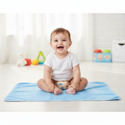Anti-Piling Interlock Quick Dry & Absorbent Sheet Polycotton Baby Bed Protecting Waterproof (Pack of 2 ) - Bumpers