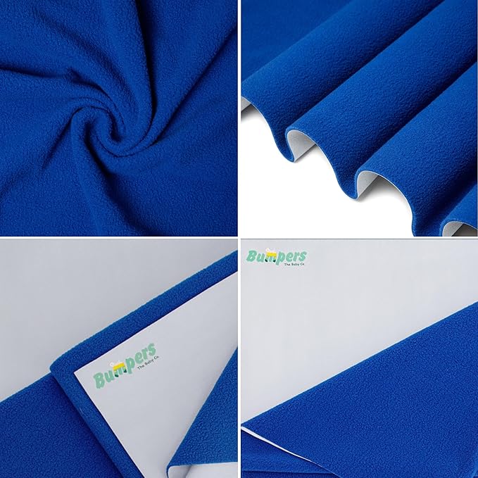 Bumpers Anti-Piling Quick Dry & Absorbent Sheet Polycotton Baby Bed Protecting Waterproof Mat (Royal Blue, Dark Blue, Grey, Small (70 x 50cm), Pack of 3)
