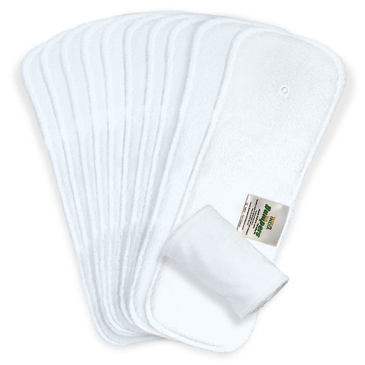 Bumpers Baby Insert Pad | Soft, Washable & Super Absorbent | Leakproof, Eco-Friendly, Comfortable & Safe for Babies | Ideal for Day and Night Use (Pack of 10)