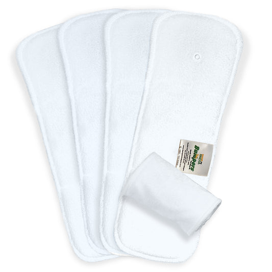 Bumpers Baby Insert Pad | Soft, Washable & Super Absorbent | Leakproof, Eco-Friendly, Comfortable & Safe for Babies | Ideal for Day and Night Use (Pack of 4)